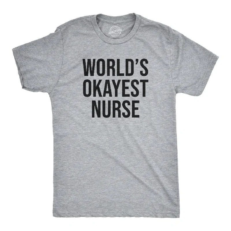 Men's slim - fit graphic t - shirts with vintage rock band printsCoronavirus World's Okayest Nurse Quarantine COVID-19 Men's T Shirt